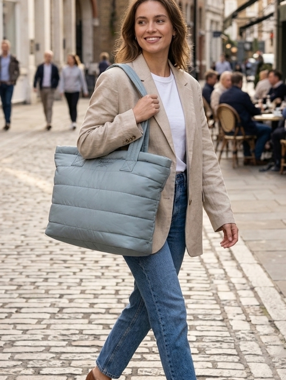 Reebok Women’s Light Blue Quilted Tote Bag